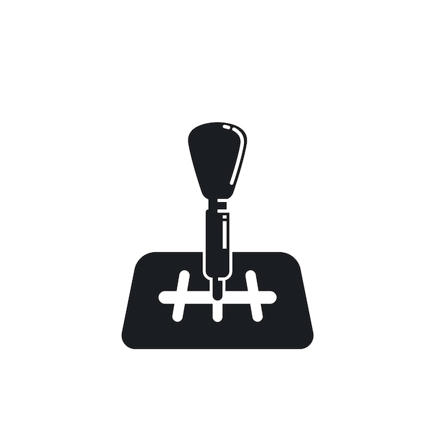 Vector car gear shift handle icon vector illustration concept design