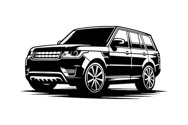 Vector car silhouette vector illustration