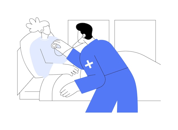 Vector cardiovascular disease treatment abstract concept vector illustration