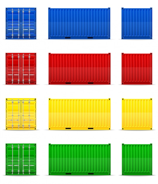 Vector cargo container vector illustration