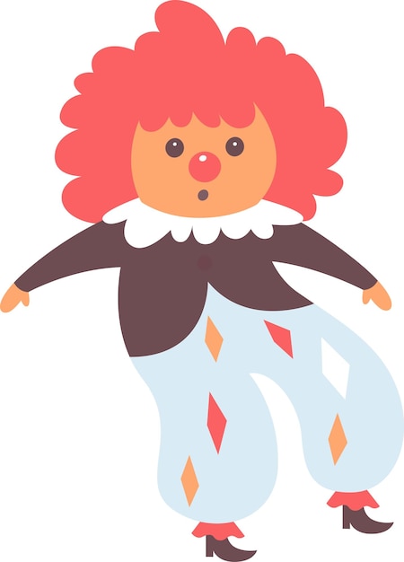Vector cartoon clown character