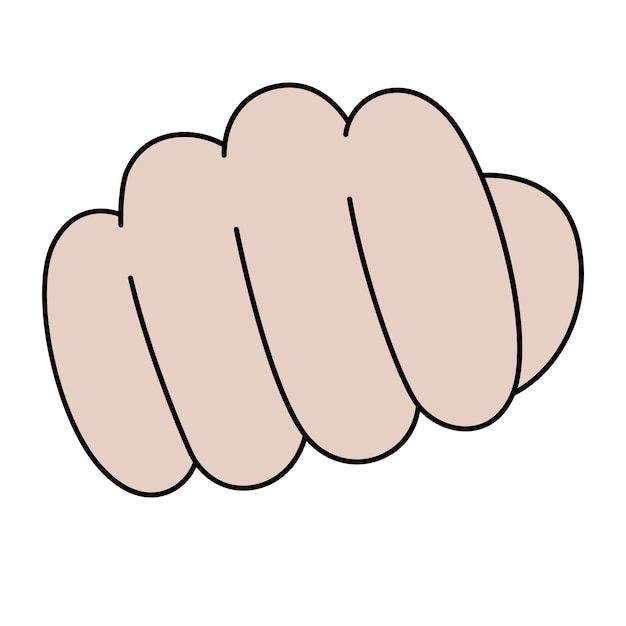 Vector cartoon comic hand gesture gesturing human arms in doodle style hand pose