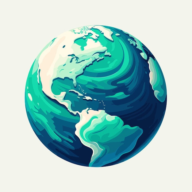 Vector cartoon earth vector illustration generated ai