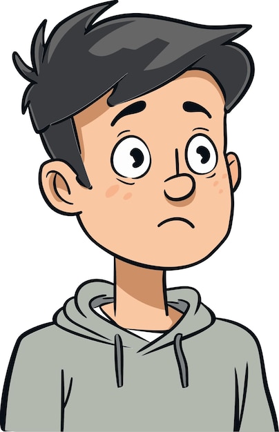 Vector a cartoon man with a surprised expression on his face