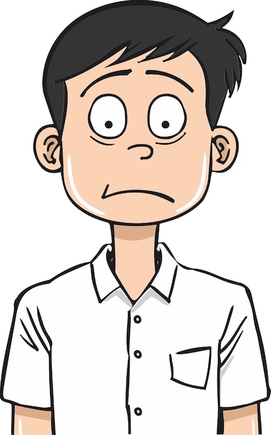 Vector a cartoon man with a surprised expression on his face