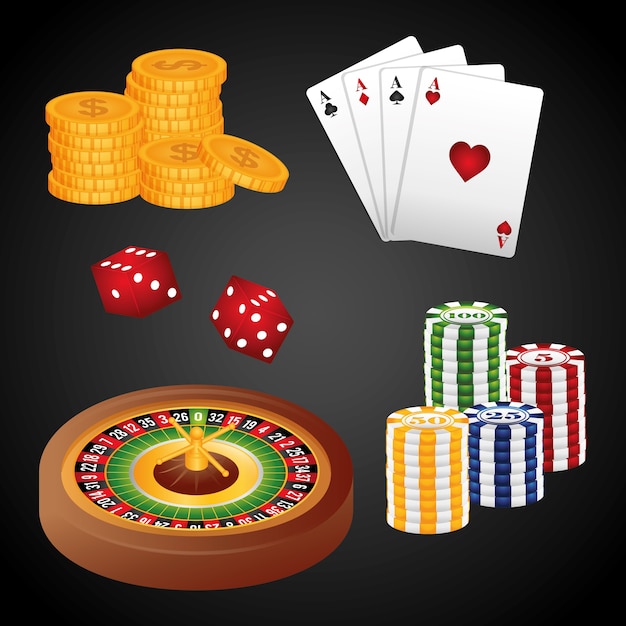 Vector casino gambling game 