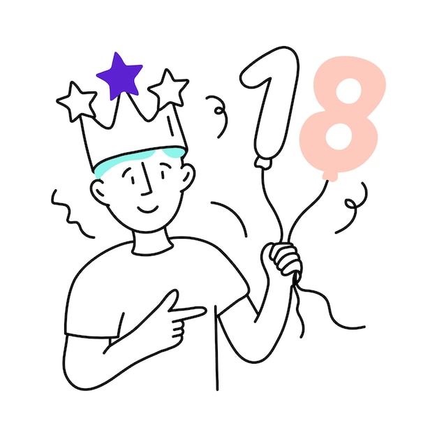 Vector celebration vector colored minimal illustration eps 10 file