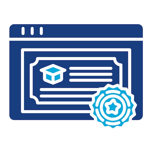 Vector certificate duotone illustration