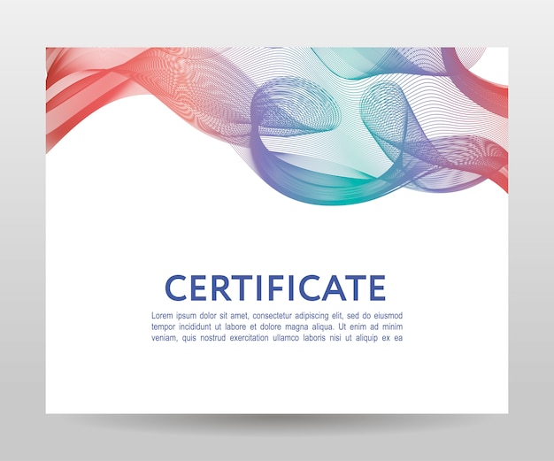 Vector certificate. template diplomas, currency.  gradient frame