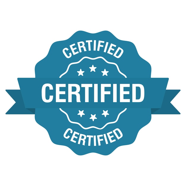 Vector certified label or stamp vector illustration