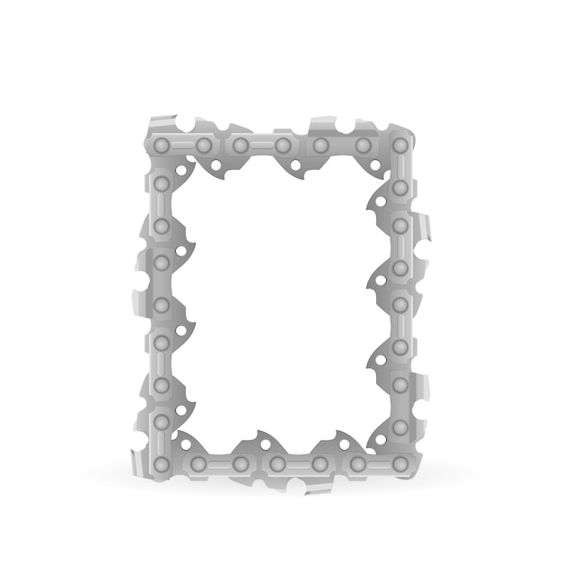 Vector chainsaw chain letter o