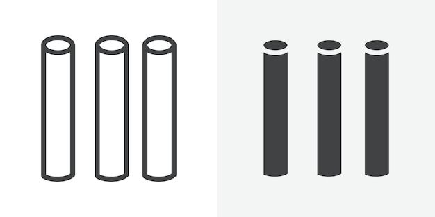 Vector chalk icon outline vector sign