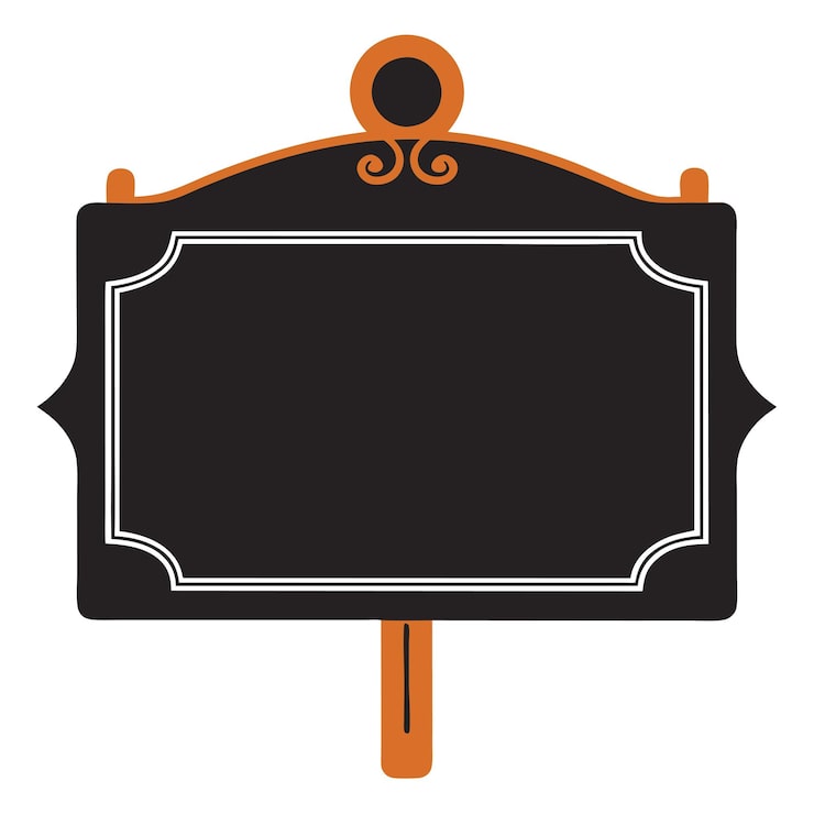 Vector chalkboard signs for rustic decor design