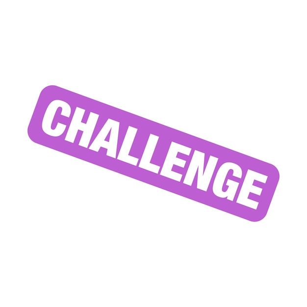 Vector challenge letter rubber stamp template