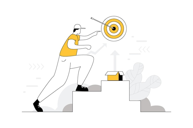 Vector character art vector flat line illustration