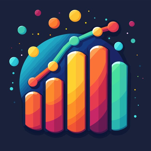 Vector charming vector icon of a rising trend graph vector illustration