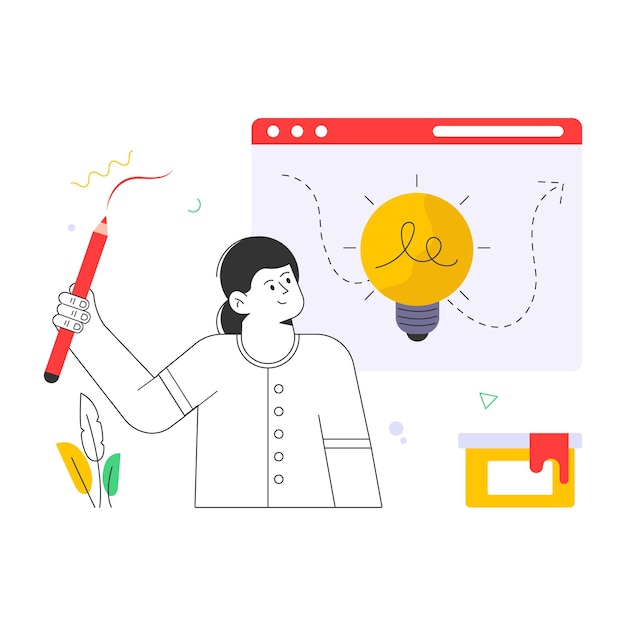 Vector check out flat illustration of creative art