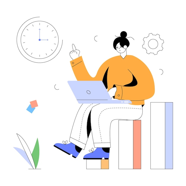 Vector check this flat illustration of productivity