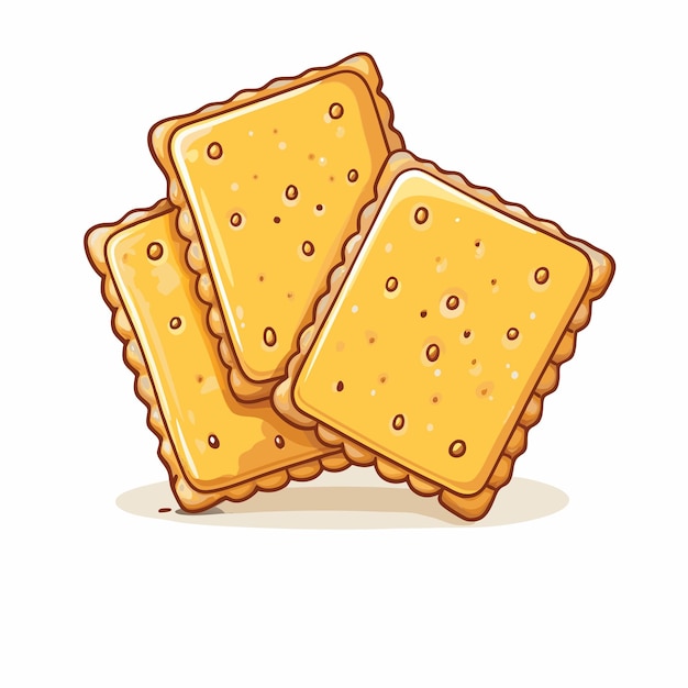 Vector cheese crackers food graphic vector illustration