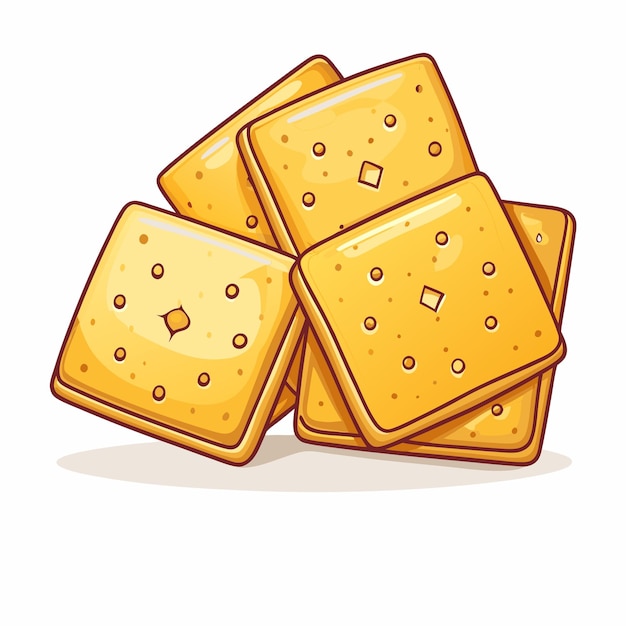 Vector cheese crackers vector illustration food design