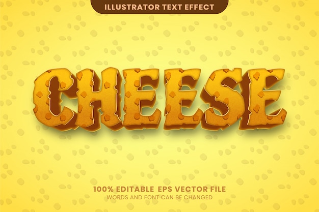Vector cheese text effect