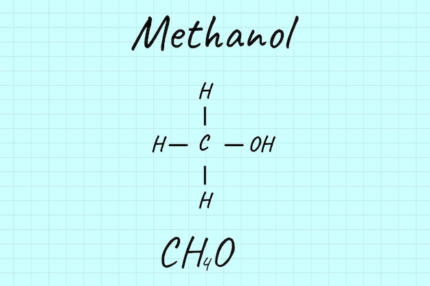 Vector chemical formula of methanol