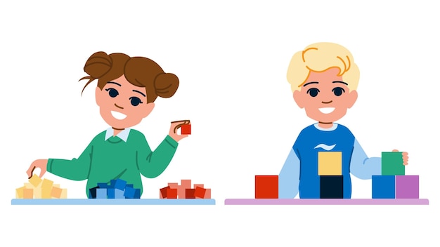 Vector child playful learning kids vector