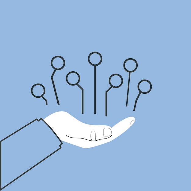 Vector chip circuit net wire website on a colored background icon there is animation conclusion