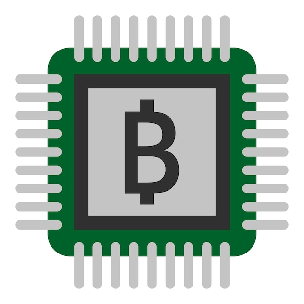 Vector chip icon flat illustration of chip vector icon for web