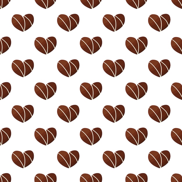 Vector chocolate day candy holiday gift hearts pattern