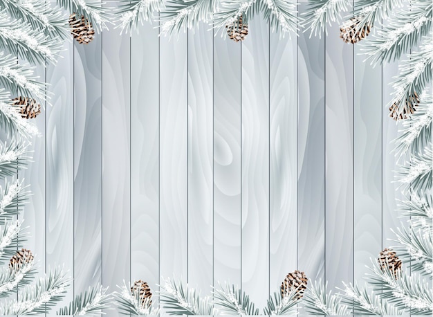 Vector christmas holiday decoration with branches of tree.  vector.
