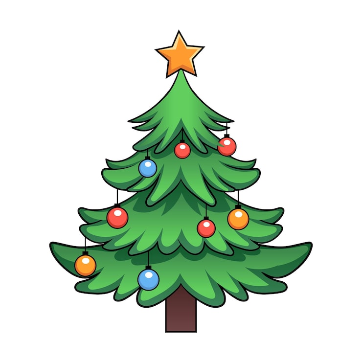 Vector christmas tree vector design icon