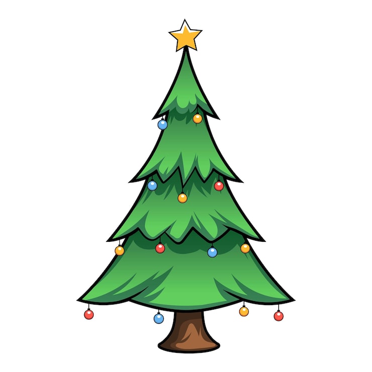 Vector christmas tree vector design icon