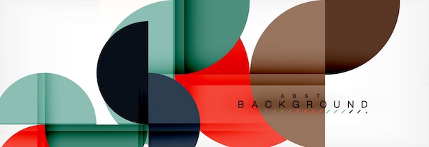 Vector circle abstract background geometric illustration