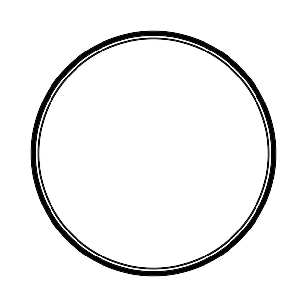 Vector circle frame border shape icon for decorative vintage doodle element for design in vector illustration