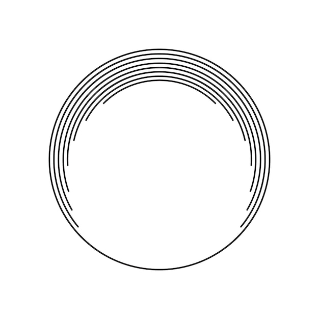 circle frame with line style ellement illustration