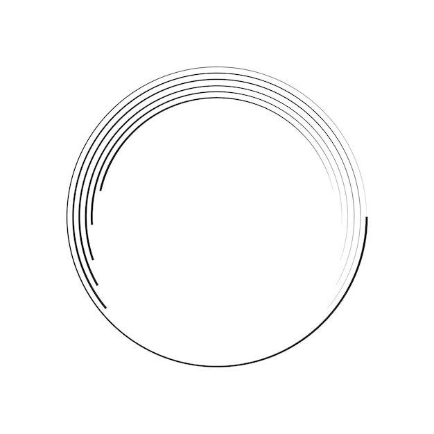 circle frame with line style ellement illustration