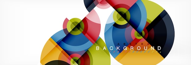 Vector circle geometric composition abstract background design cover template brochure flyer
