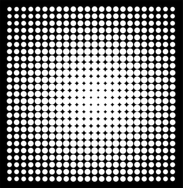 Vector circle in halftone halftone dot pattern vector illustration