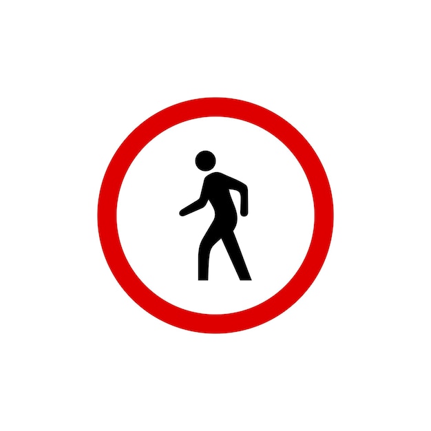 Vector circle traffic sign road sign vector template