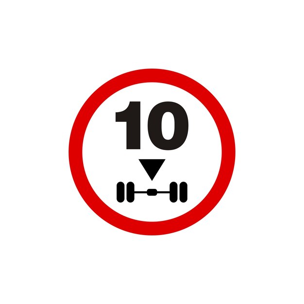 Vector circle traffic sign road sign vector template