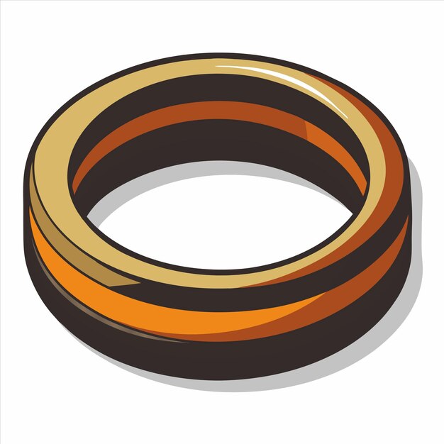 Vector a circle with a brown and orange design on it