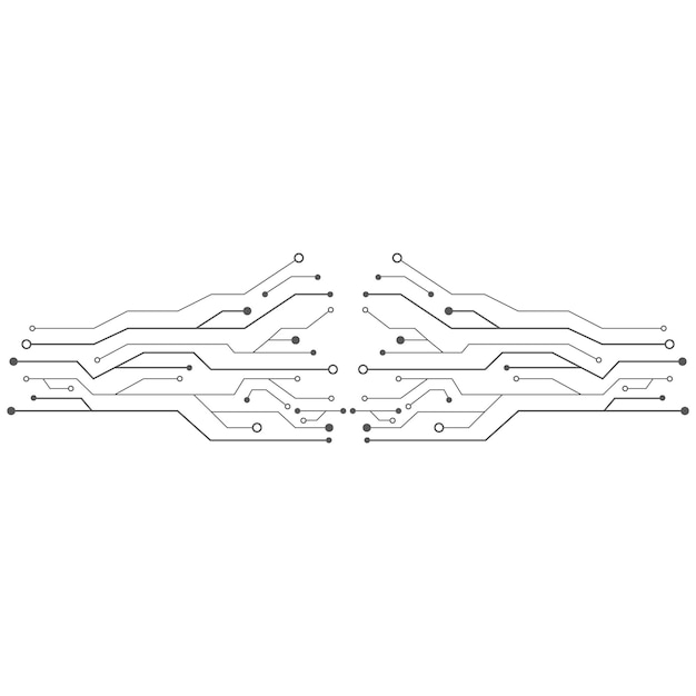 Vector circuit circle template vector illustration icon design