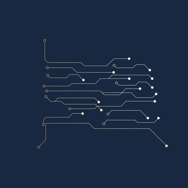 Vector circuit illustration design vector symbol logo technology