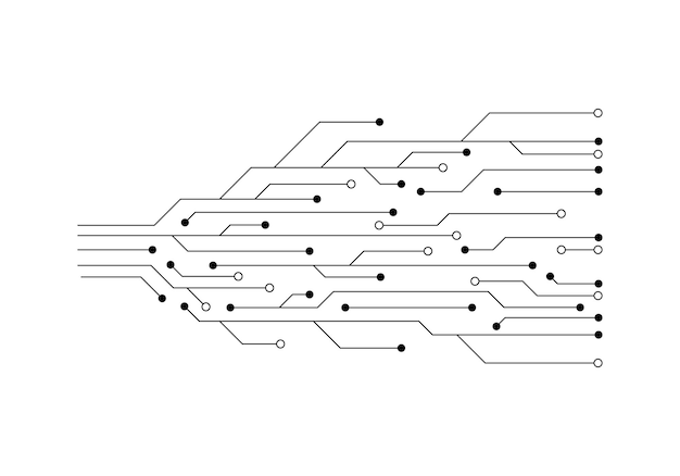 Vector circuit illustration design