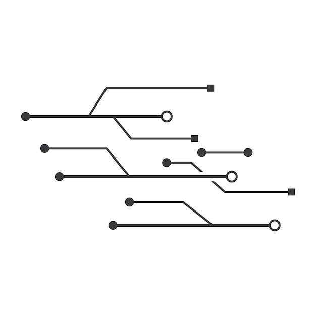 Vector circuit line icon
