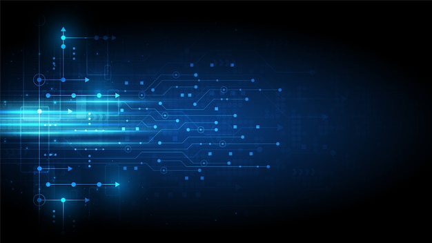 Vector circuit technology background with hi-tech digital data connection system and computer electronic