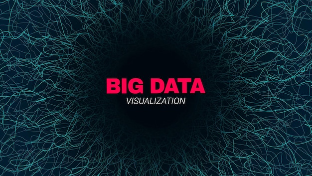 Vector circular big data flow background