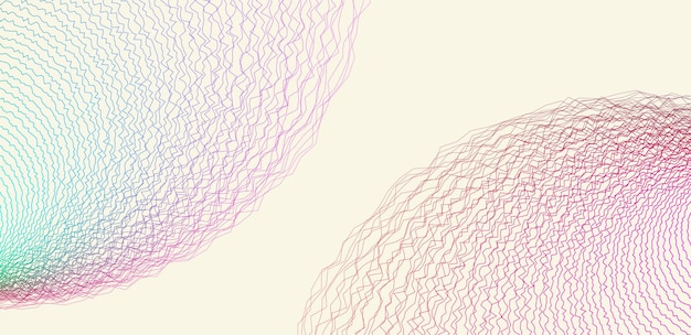 Vector circular grid pattern background with dynamic gradient waves