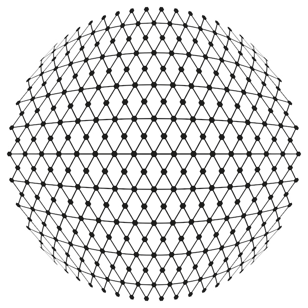 Vector circular net design mesh vector pattern geometric web shape repeating line texture